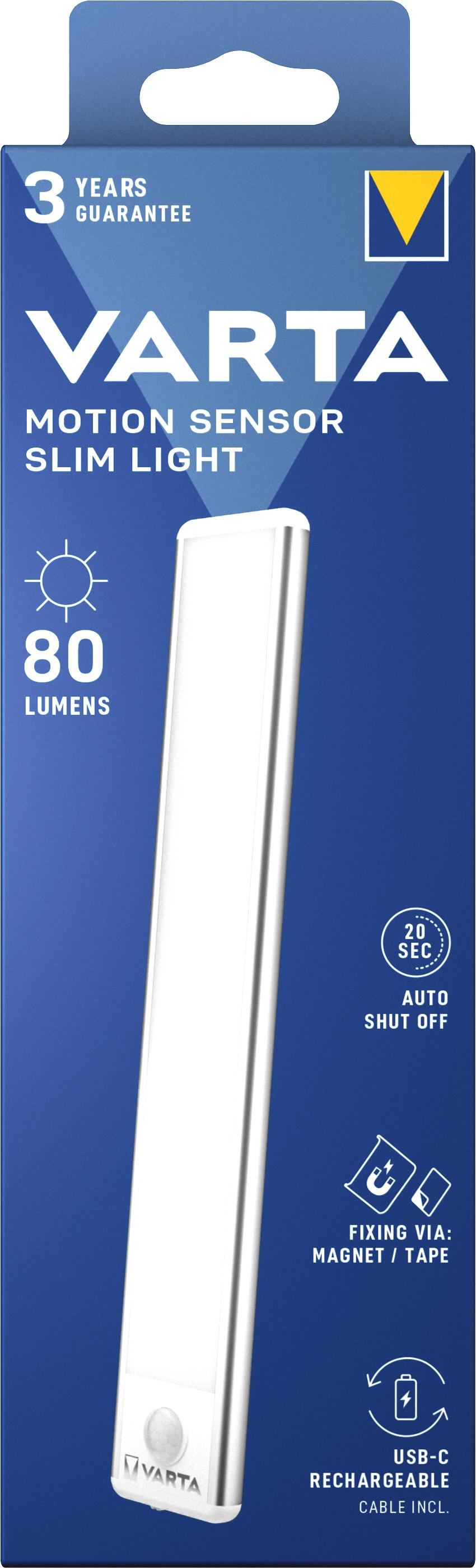 VARTA Motion Sensor Slim Light – Oppladbar LED-lampe